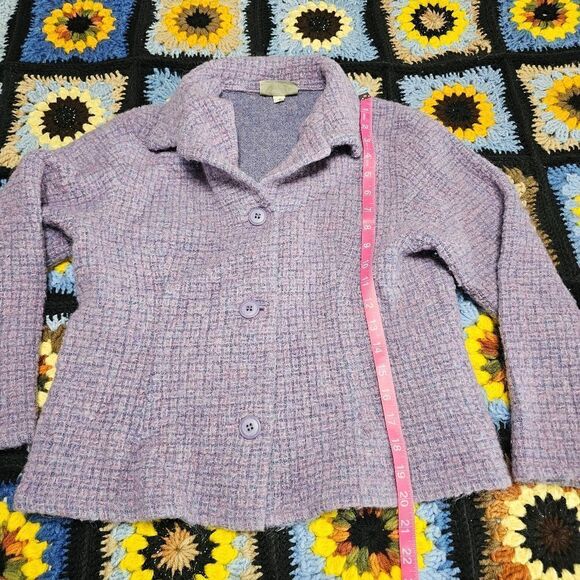 Vintage Weave of the Irish Purple Wool Coat in size S - Picture 3 of 6